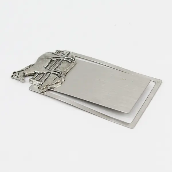 Seagull Pewter Horse Metal Bookmark Money Clip Silver Tone Reading Accessory