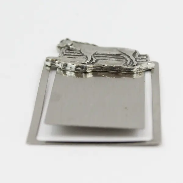 Seagull Pewter Horse Metal Bookmark Money Clip Silver Tone Reading Accessory