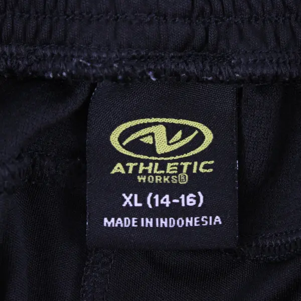 Athletic Works Youth Black Gym Shorts Abigail Duniway Graphic XL 14-16