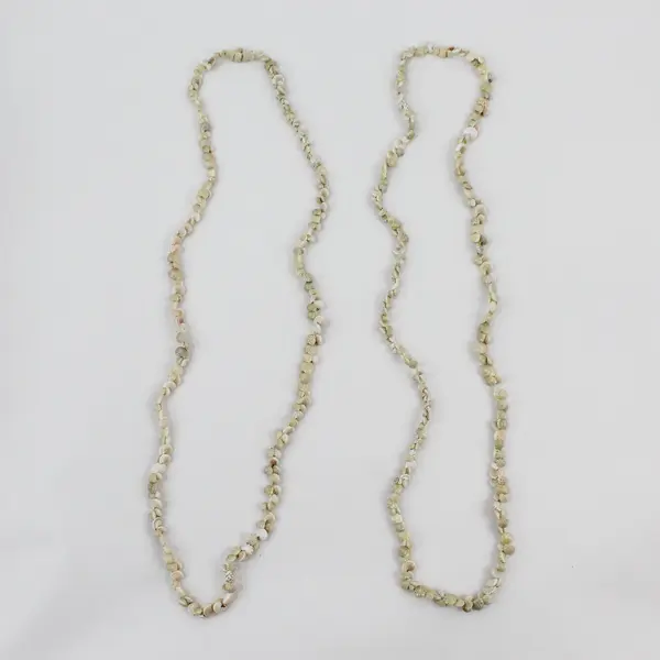 Lot of 2  Snail Shell Necklaces Tropical Hawaiian Lei Tiny Seashell BOHO