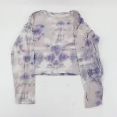 RIZE RENEW Purple Tie Dyed Long Sleeve Embroidered Not Today Shirt S