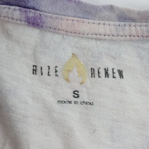 RIZE RENEW Purple Tie Dyed Long Sleeve Embroidered Not Today Shirt S