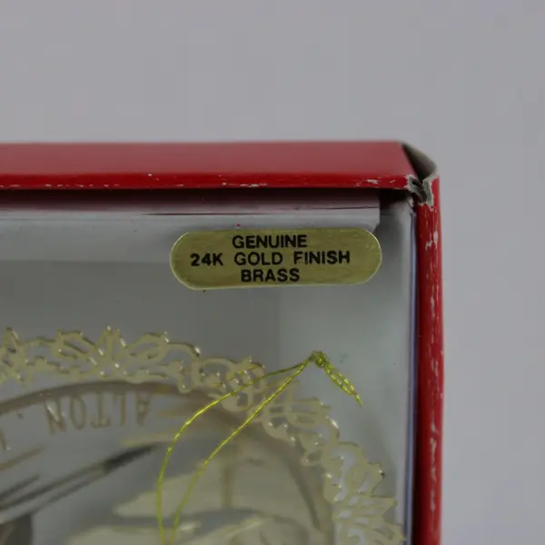 Nation's Treasures Alton, Illinois Brass Ornament 24K Gold Finish Brass