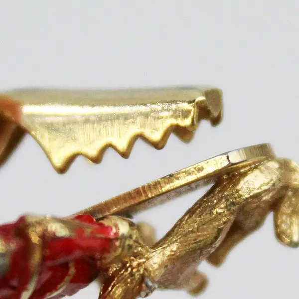 Vintage Sarah Cov Mountie Figural Tie Clip Enamel Wear