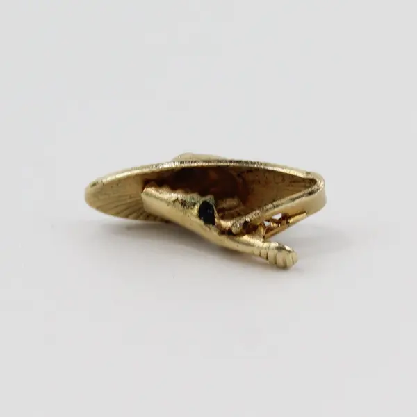 Gold Tone Horse Head Oval Western Men's Tie Clip Clasp Jewelry