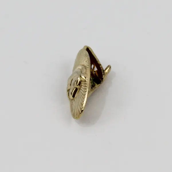 Gold Tone Horse Head Oval Western Men's Tie Clip Clasp Jewelry