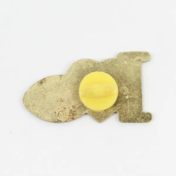 I Love Football Enamel Lapel Pin Red Heart Sports Collectible