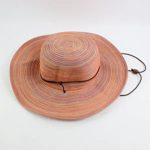 Cappelli Women's Orange Blue Woven Sun Hat One Size