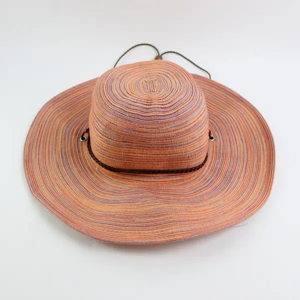 Cappelli Women's Orange Blue Woven Sun Hat One Size