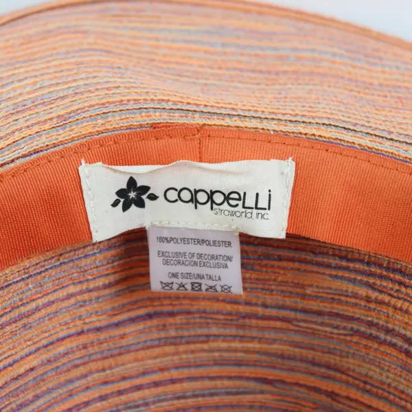 Cappelli Women's Orange Blue Woven Sun Hat One Size