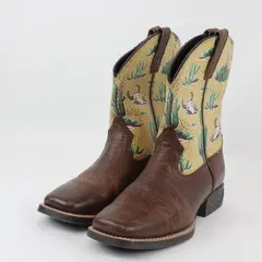 Ariat Girls Leather Western Desert Print Boots Size 2.5