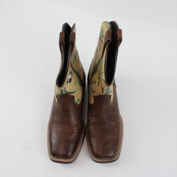 Ariat Girls Leather Western Desert Print Boots Size 2.5