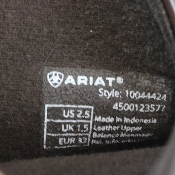 Ariat Girls Leather Western Desert Print Boots Size 2.5