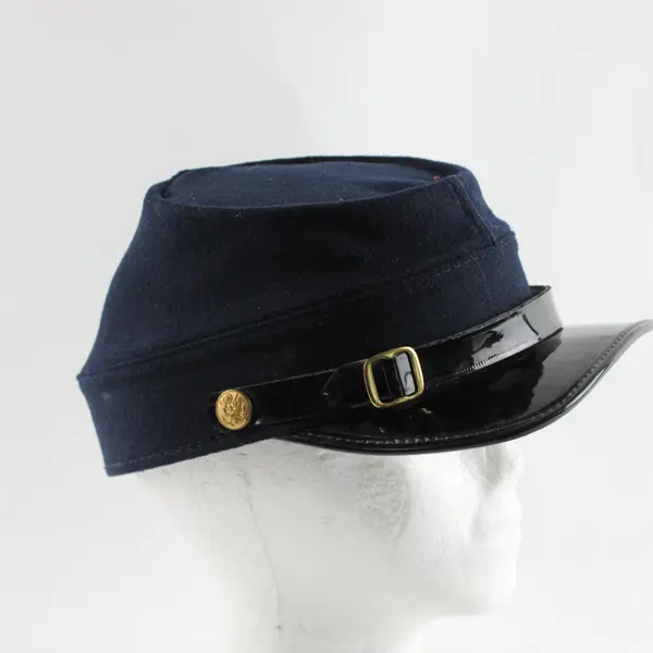 Vintage Blue Civil War Reproduction Hat Size 6-7/8 FLAWED