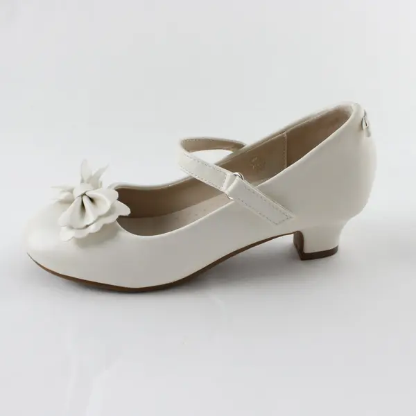 Dream Pairs Girls White Faux Leather Bow Pumps Shoes US 3