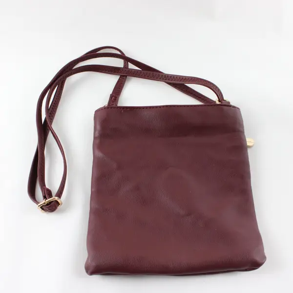 Soperwilton Burgundy Red Faux Leather Crossbody Purse Bag