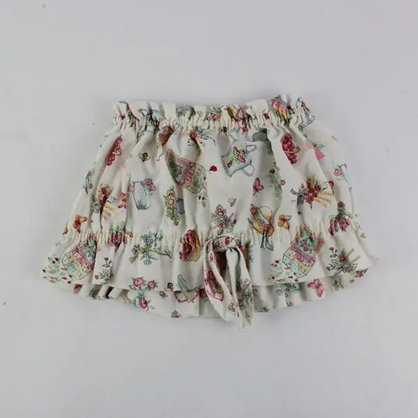 Handmade Baby Girls Garden Theme Ruffled Skirt Size 12M