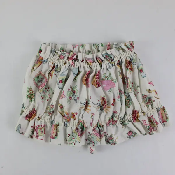 Handmade Baby Girls Garden Theme Ruffled Skirt Size 12M