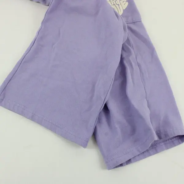 Wonder Nation Girl's Lavender "Peace and Love" Cargo Drawstring Joggers, M (7-8)