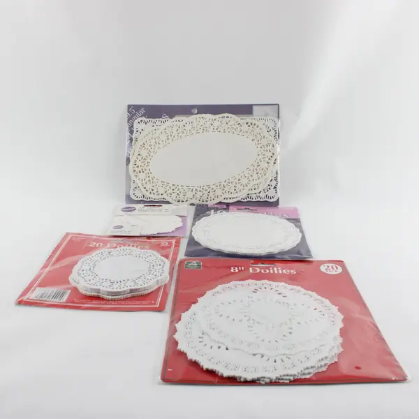 Lot of 5 Packs Paper Doilies Amscan Wilton Christmas House New