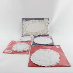 Lot of 5 Packs Paper Doilies Amscan Wilton Christmas House New