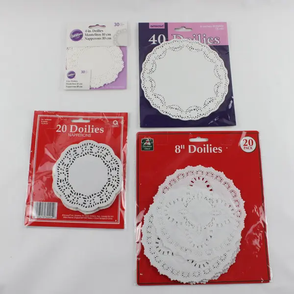 Lot of 5 Packs Paper Doilies Amscan Wilton Christmas House New