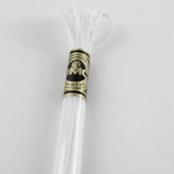 Lot of  11 DMC  Metallic Thread Skeins 8.7 yds white, cream, silver & gold, New 