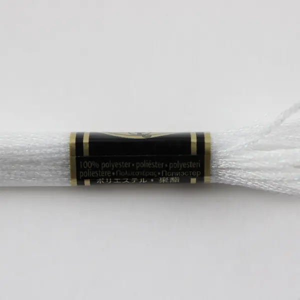 Lot of  11 DMC  Metallic Thread Skeins 8.7 yds white, cream, silver & gold, New 
