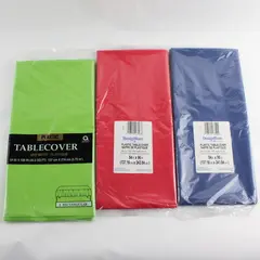 Lot of 3 New Sealed Solid Color Plastic Tablecovers Amscan DesignWare