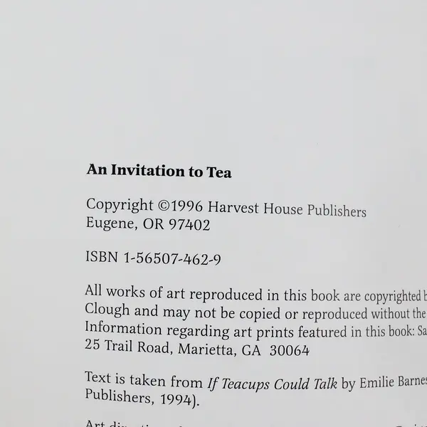 Invitation to Tea Special Celebrations w/ Treasured Friends Emilie Barnes