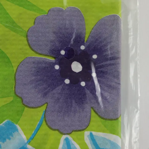 Vintage NEW SEALED JCS Green Hibiscus Print Party Tablecover 54"x102"