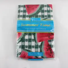 NEW SEALED Dining Fashions Summer Time Watermelon Square Tablecover 52"x52"