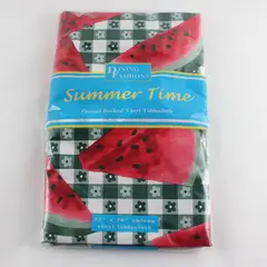 Dining Fashions Summer Time Watermelon Oblong Tablecover 52"x70"