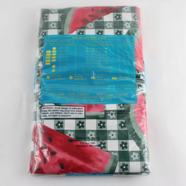 Dining Fashions Summer Time Watermelon Oblong Tablecover 52"x70"