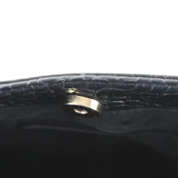 Mia K Farrow Large Black Faux Leather Bag