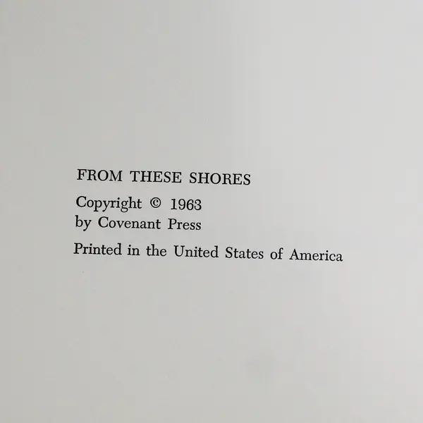 From These Shores Helga Skogsbergh 1963 1st Ed Hardcover Dust Jacket