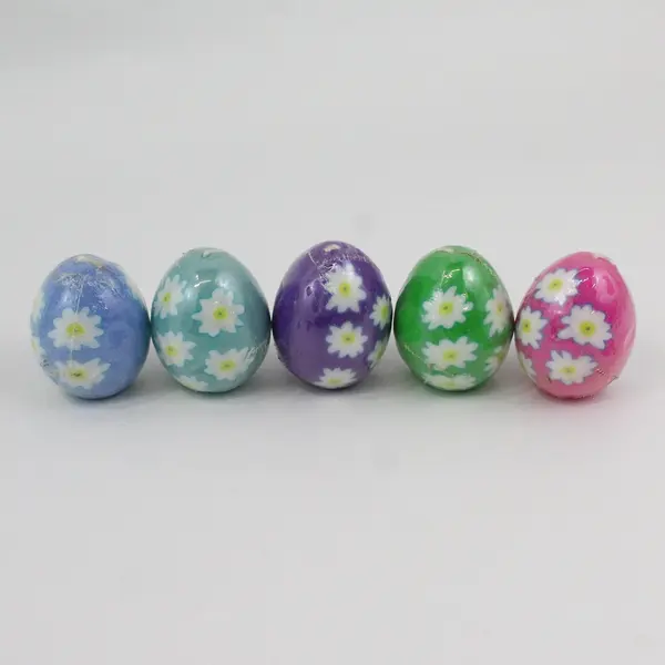 Lot of 10 Hand-Sculpted Easter Egg Candles 2in Colorful Pastel Mix
