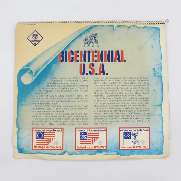 1976 Boy Scouts of America Record Calendar 