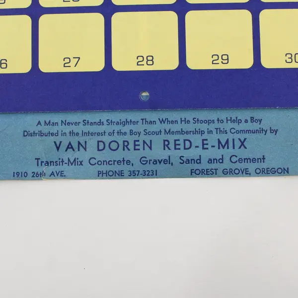 1976 Boy Scouts of America Record Calendar 