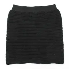 Prime Cut Black Ribbed Stretch Mini Skirt Women's One Size