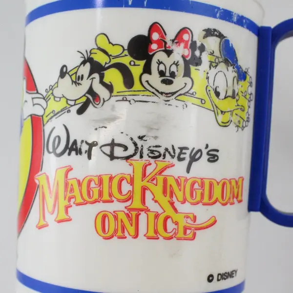 Vintage Whirley Disney On Ice Mug Pair World & Magic Kingdom