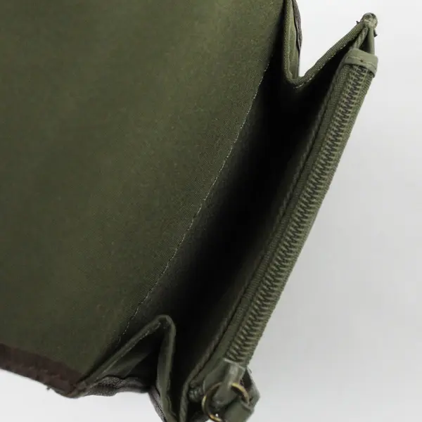 Fossil Women's Olive Floral Embossed Leather Compact Trifold Wallet