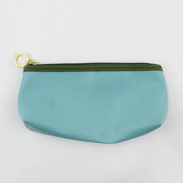 Estee Lauder Blue Teal Cosmetic Pouch Zip Makeup Travel Bag