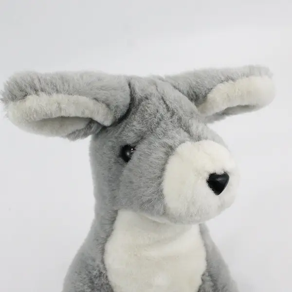 Gray Kangaroo Plush Mom & Joey Stuffed Animal 15 in