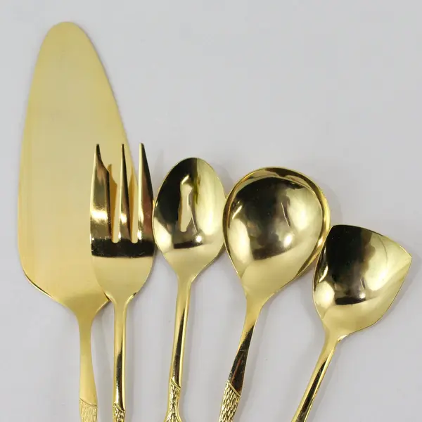 HARTVERGOLDET 15Pc 24K Gold Plated Flatware Set Rose Solingen Germany