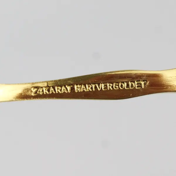 HARTVERGOLDET 15Pc 24K Gold Plated Flatware Set Rose Solingen Germany