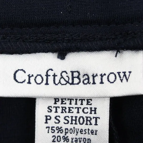 Croft & Barrow Women's Petite PS Short Stretch Navy Blue Elastic Waist Leggings