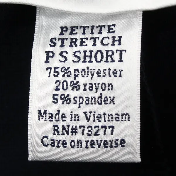 Croft & Barrow Women's Petite PS Short Stretch Navy Blue Elastic Waist Leggings