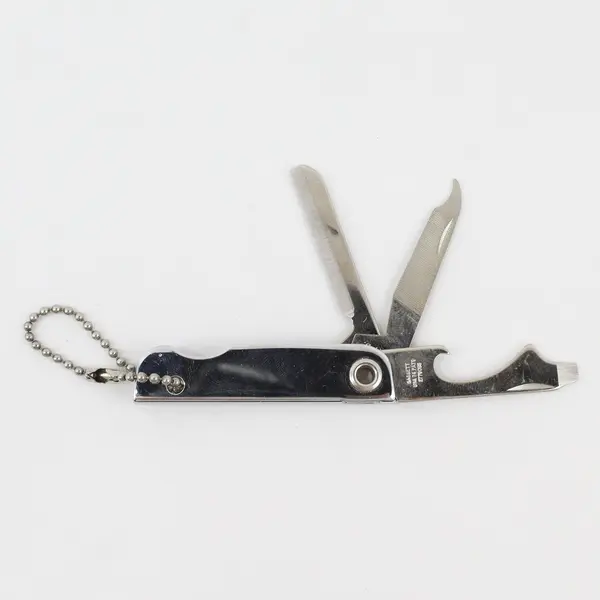 Central National Bank Alva OK Advertising Pocket Knife Bottle Opener Keychain
