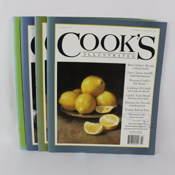 Lot 4 Cook's Illustrated Magazines 2014 Issues 126 127 129 130